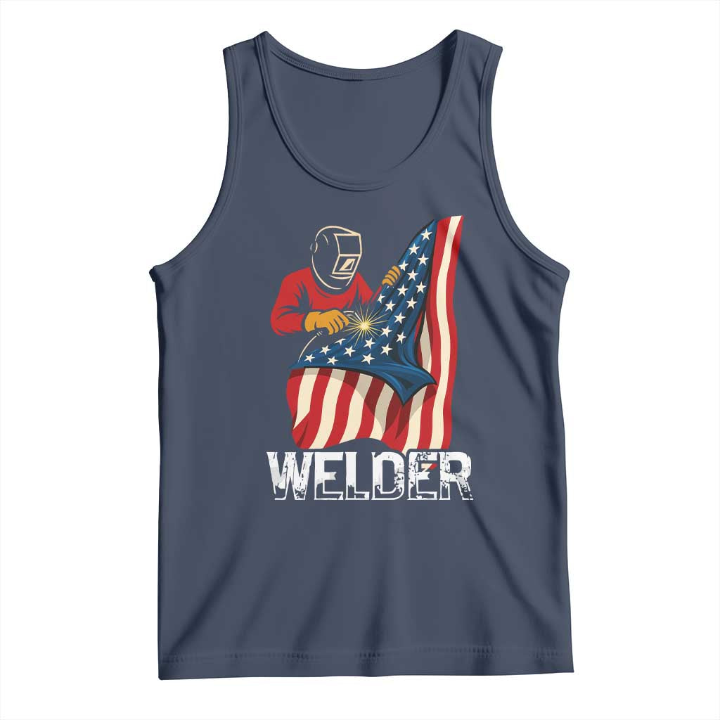 Welder Patriotic American Flag Tank Top - Wonder Print Shop