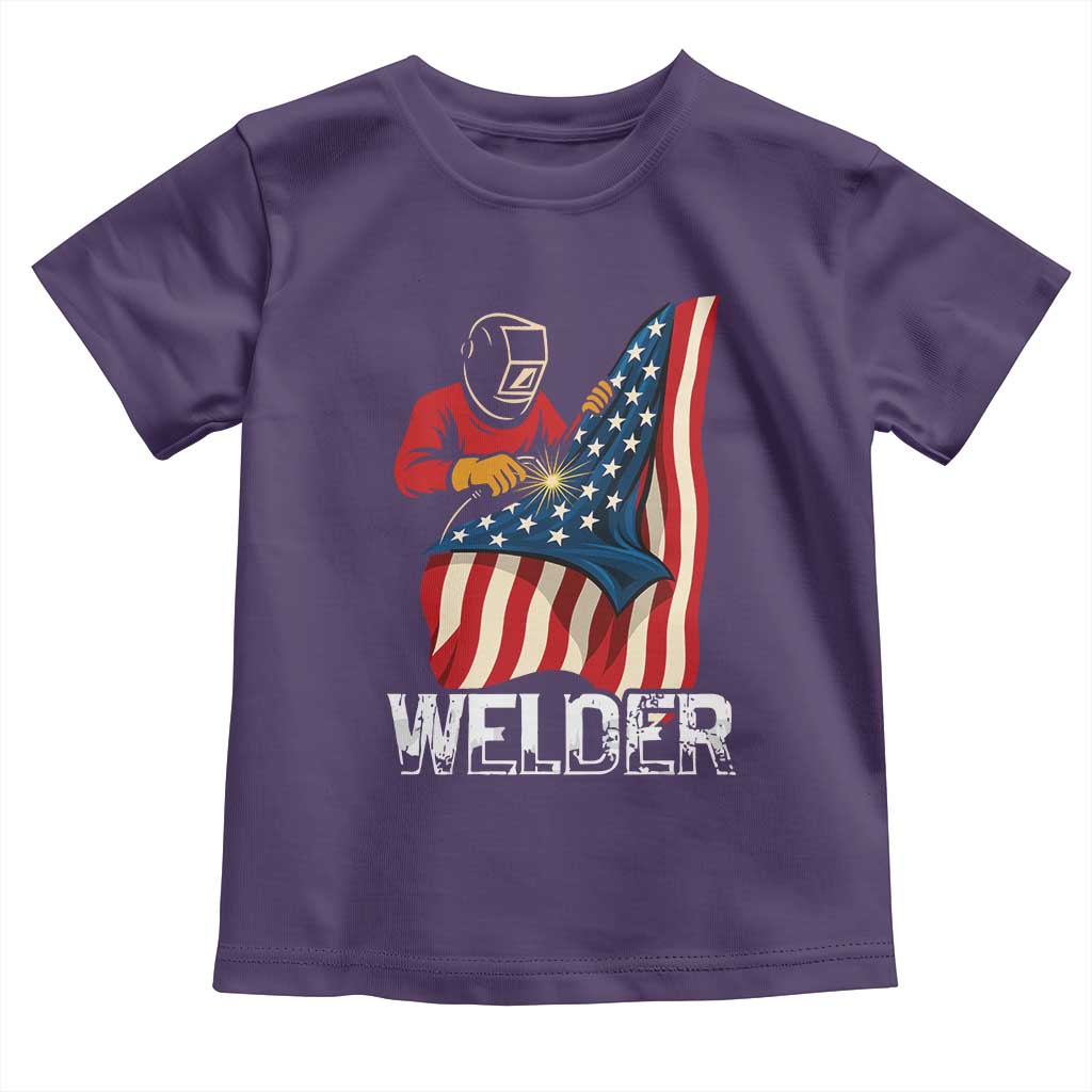 Welder Patriotic American Flag Toddler T Shirt - Wonder Print Shop