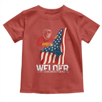 Welder Patriotic American Flag Toddler T Shirt - Wonder Print Shop