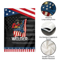 Welder Patriotic American Flag Garden Flag