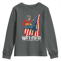 Welder Patriotic American Flag Youth Sweatshirt - Wonder Print Shop