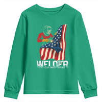 Welder Patriotic American Flag Youth Sweatshirt - Wonder Print Shop