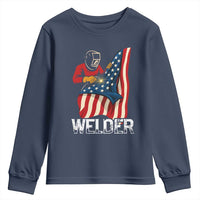 Welder Patriotic American Flag Youth Sweatshirt - Wonder Print Shop