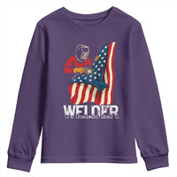 Welder Patriotic American Flag Youth Sweatshirt - Wonder Print Shop