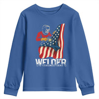 Welder Patriotic American Flag Youth Sweatshirt - Wonder Print Shop