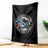 Walk With A Limp Weld Like A Pimp Throw Blanket Funny Welding Welder Patriotic American Flag - Wonder Print Shop