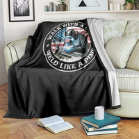 Walk With A Limp Weld Like A Pimp Throw Blanket Funny Welding Welder Patriotic American Flag - Wonder Print Shop