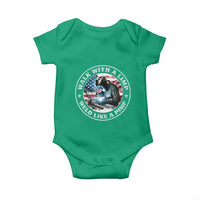 Walk With A Limp Weld Like A Pimp Baby Onesie Funny Welding Welder Patriotic American Flag - Wonder Print Shop