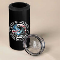 Walk With A Limp Weld Like A Pimp 4 in 1 Can Cooler Tumbler Funny Welding Welder Patriotic American Flag - Wonder Print Shop
