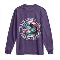 Walk With A Limp Weld Like A Pimp Long Sleeve Shirt Funny Welding Welder Patriotic American Flag - Wonder Print Shop