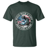Walk With A Limp Weld Like A Pimp T Shirt Funny Welding Welder Patriotic American Flag - Wonder Print Shop