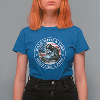 Walk With A Limp Weld Like A Pimp T Shirt For Women Funny Welding Welder Patriotic American Flag - Wonder Print Shop