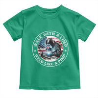 Walk With A Limp Weld Like A Pimp Toddler T Shirt Funny Welding Welder Patriotic American Flag - Wonder Print Shop
