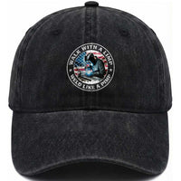 Walk With A Limp Weld Like A Pimp Washed Cotton Baseball Cap Funny Welding Welder Patriotic American Flag