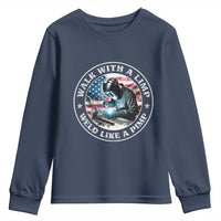 Walk With A Limp Weld Like A Pimp Youth Sweatshirt Funny Welding Welder Patriotic American Flag - Wonder Print Shop