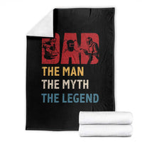 Dad The Man The Myth The Legend Throw Blanket Funny Welder Welding - Wonder Print Shop