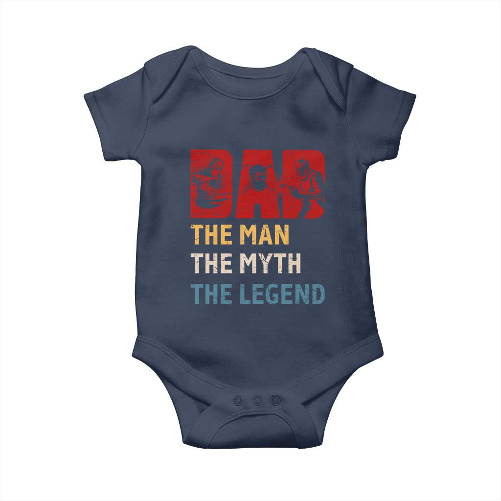 Dad The Man The Myth The Legend Baby Onesie Funny Welder Welding - Wonder Print Shop