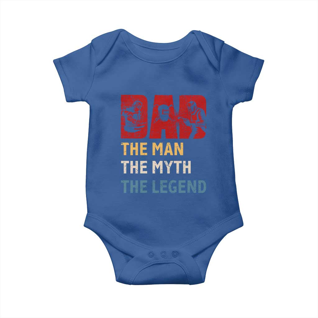 Dad The Man The Myth The Legend Baby Onesie Funny Welder Welding - Wonder Print Shop
