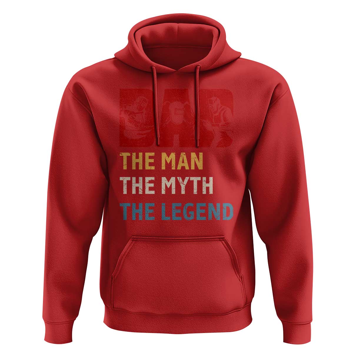 Dad The Man The Myth The Legend Hoodie Funny Welder Welding - Wonder Print Shop