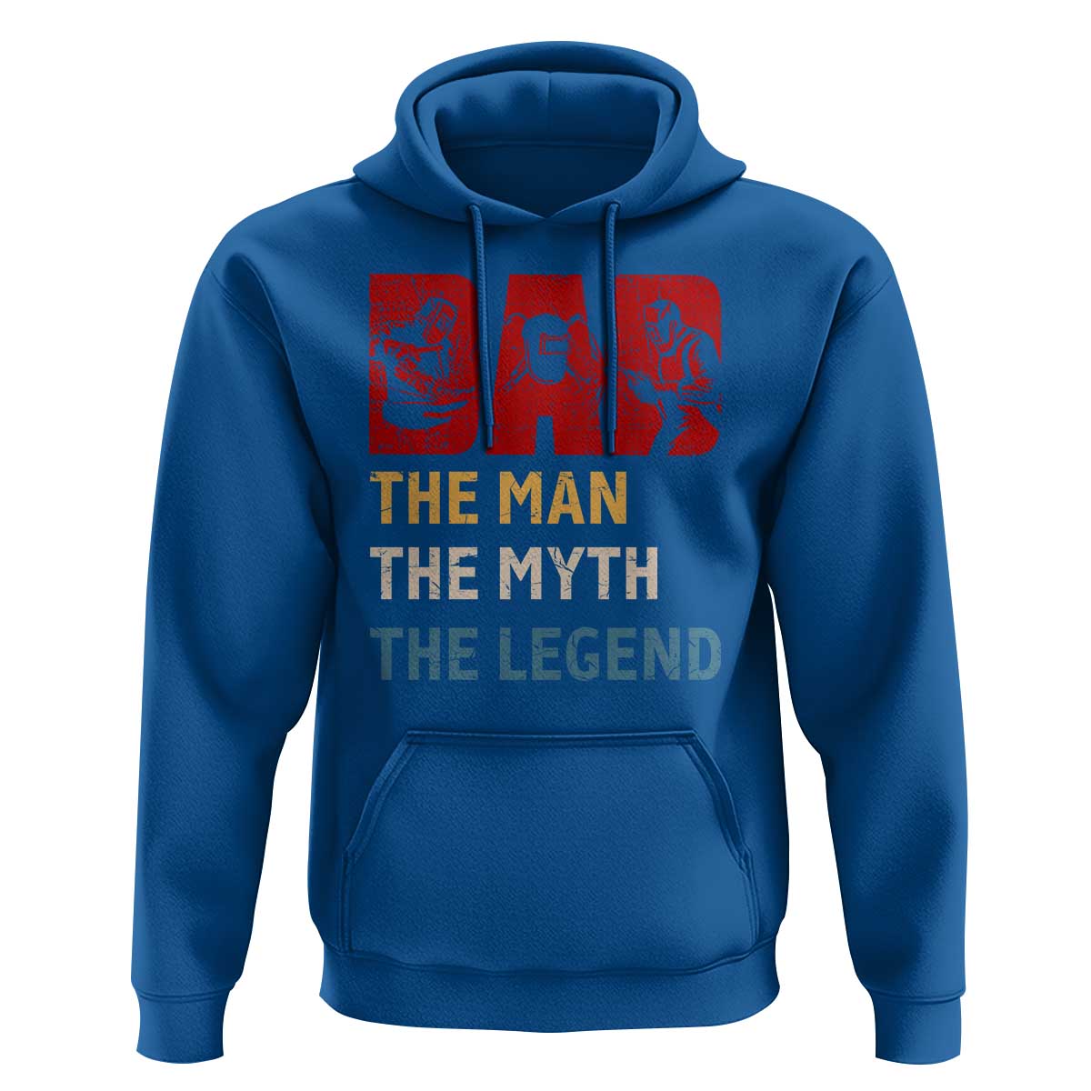 Dad The Man The Myth The Legend Hoodie Funny Welder Welding - Wonder Print Shop