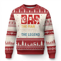 Dad The Man The Myth The Legend Ugly Christmas Sweater Funny Welder Welding - Wonder Print Shop