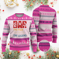 Dad The Man The Myth The Legend Ugly Christmas Sweater Funny Welder Welding - Wonder Print Shop