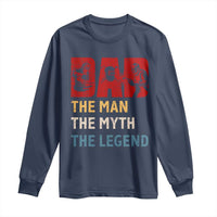 Dad The Man The Myth The Legend Long Sleeve Shirt Funny Welder Welding - Wonder Print Shop