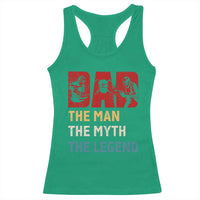 Dad The Man The Myth The Legend Racerback Tank Top Funny Welder Welding - Wonder Print Shop