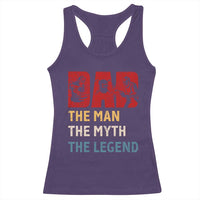 Dad The Man The Myth The Legend Racerback Tank Top Funny Welder Welding - Wonder Print Shop