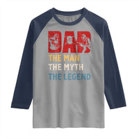 Dad The Man The Myth The Legend Raglan Shirt Funny Welder Welding - Wonder Print Shop