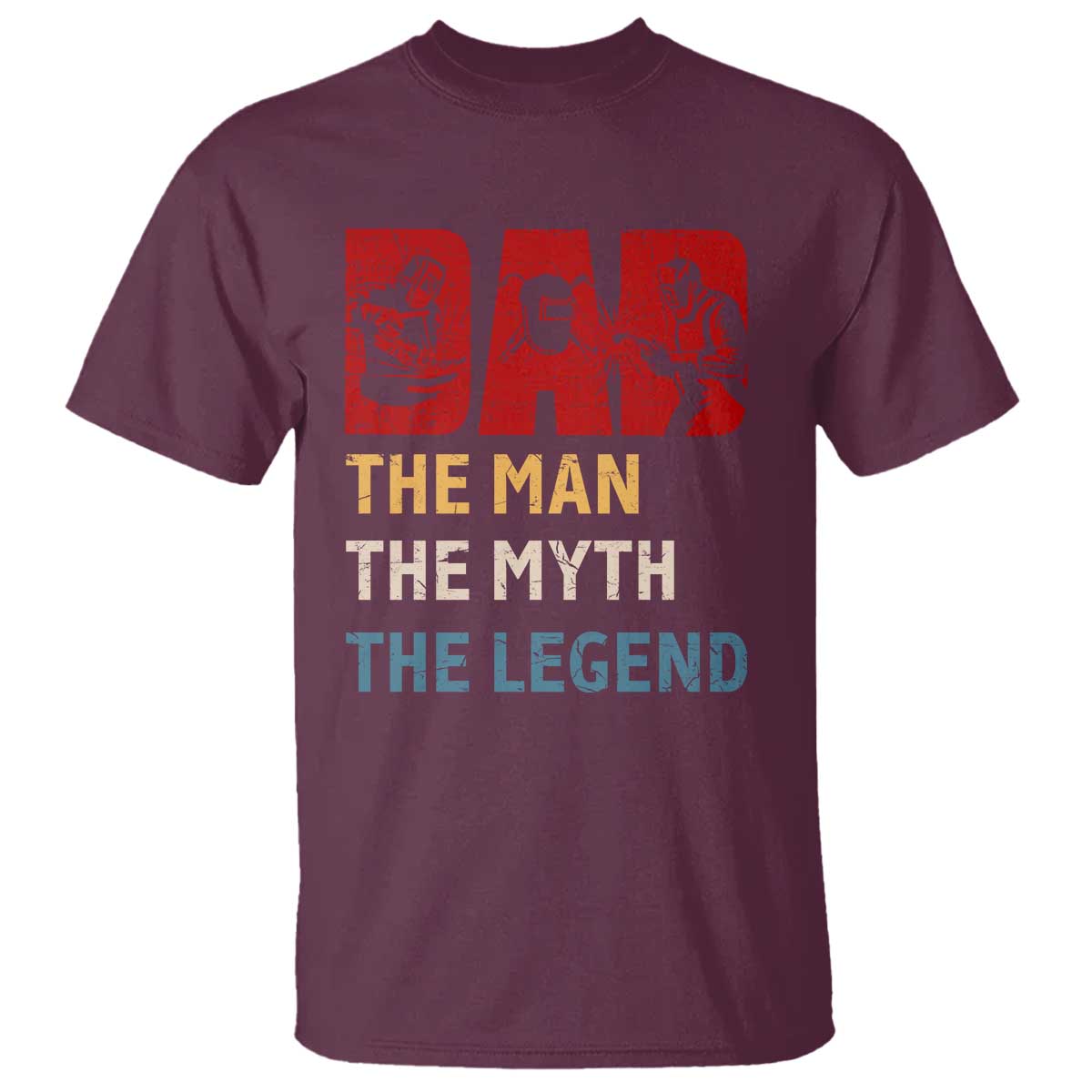 Dad The Man The Myth The Legend T Shirt Funny Welder Welding - Wonder Print Shop