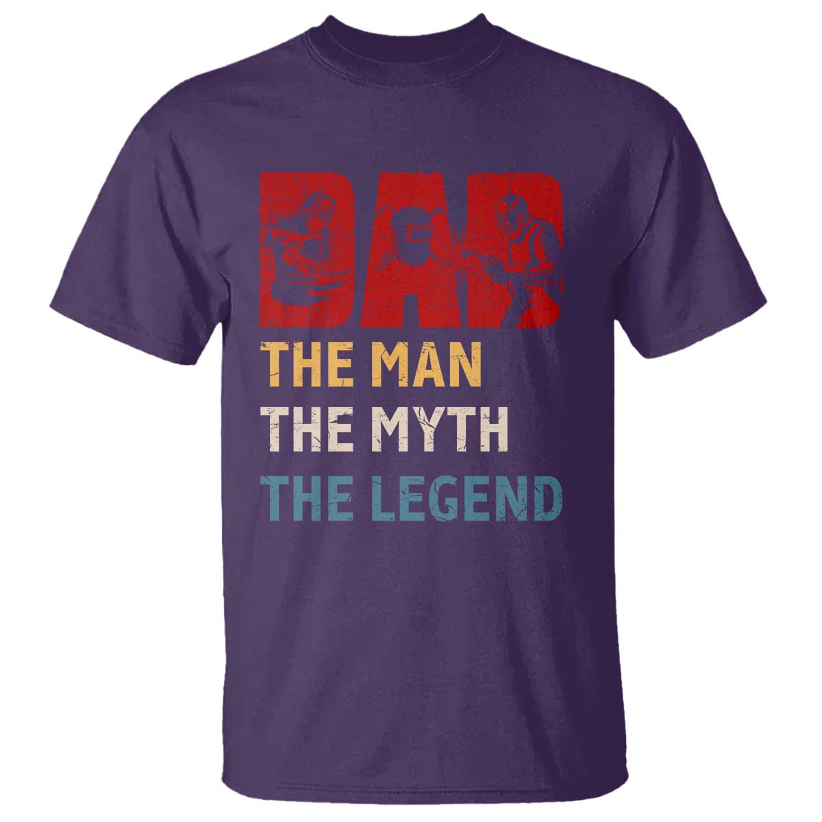 Dad The Man The Myth The Legend T Shirt Funny Welder Welding - Wonder Print Shop