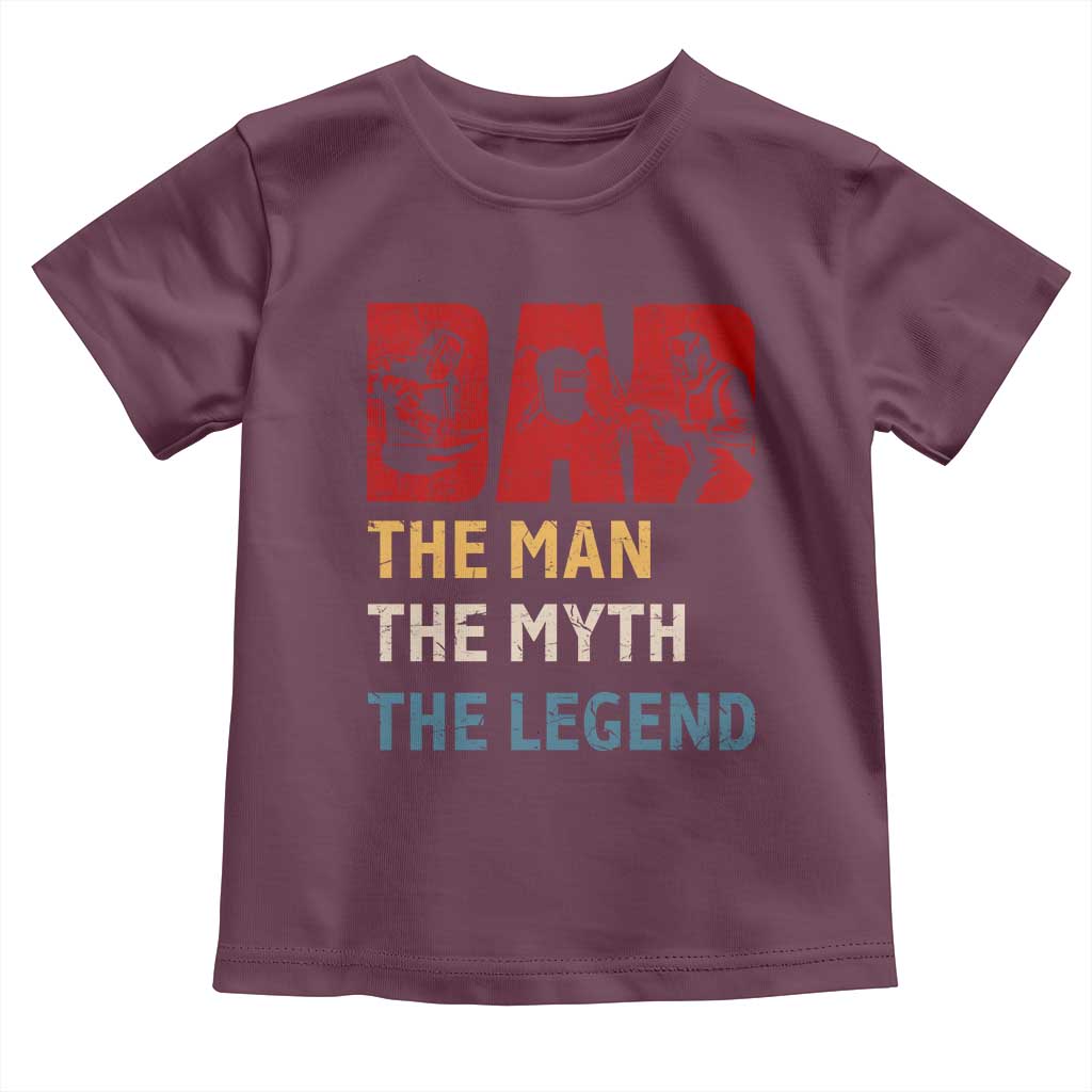 Dad The Man The Myth The Legend Toddler T Shirt Funny Welder Welding - Wonder Print Shop