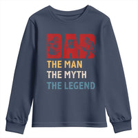 Dad The Man The Myth The Legend Youth Sweatshirt Funny Welder Welding - Wonder Print Shop