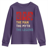 Dad The Man The Myth The Legend Youth Sweatshirt Funny Welder Welding - Wonder Print Shop