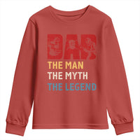 Dad The Man The Myth The Legend Youth Sweatshirt Funny Welder Welding - Wonder Print Shop