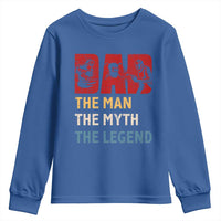 Dad The Man The Myth The Legend Youth Sweatshirt Funny Welder Welding - Wonder Print Shop