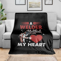 Funny Welding Welder Wife Girlfriend Throw Blanket - Wonder Print Shop