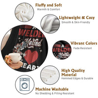 Funny Welding Welder Wife Girlfriend Throw Blanket - Wonder Print Shop