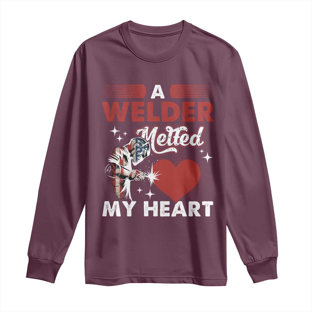 Funny Welding Welder Wife Girlfriend Long Sleeve Shirt - Wonder Print Shop