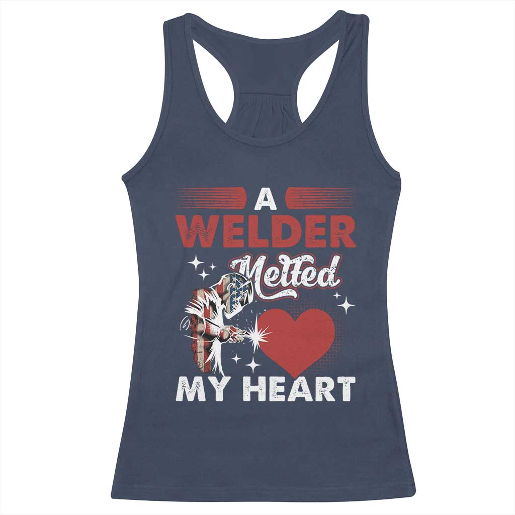 Funny Welding Welder Wife Girlfriend Racerback Tank Top - Wonder Print Shop