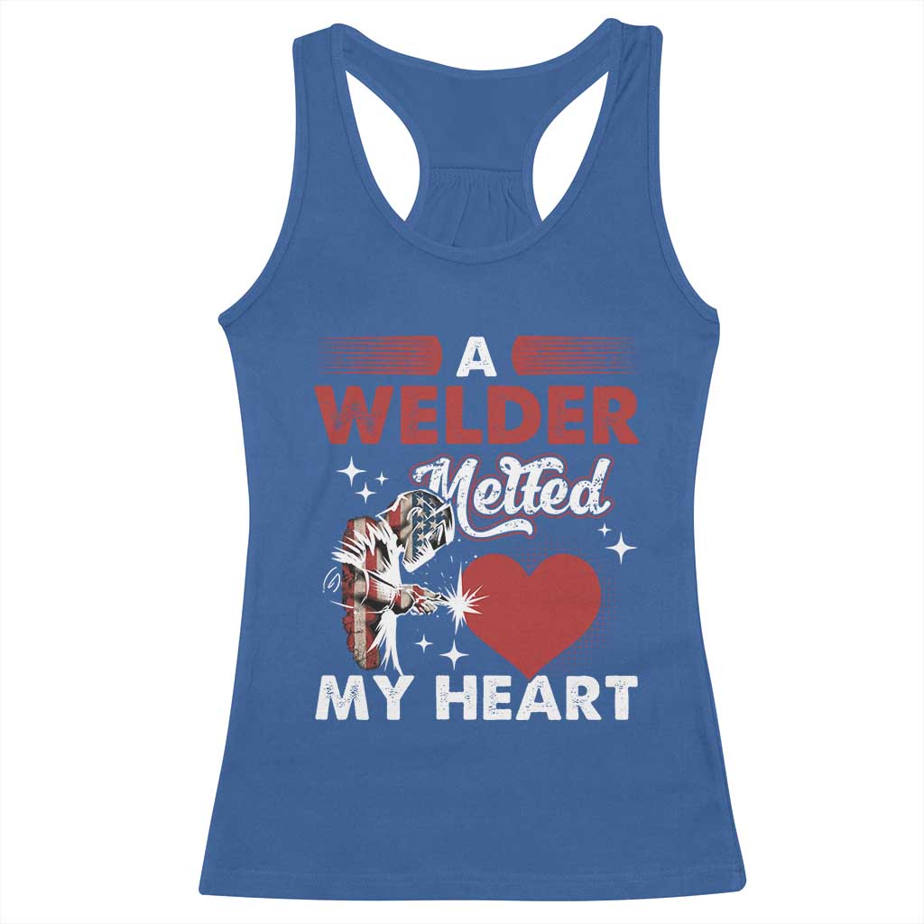 Funny Welding Welder Wife Girlfriend Racerback Tank Top - Wonder Print Shop