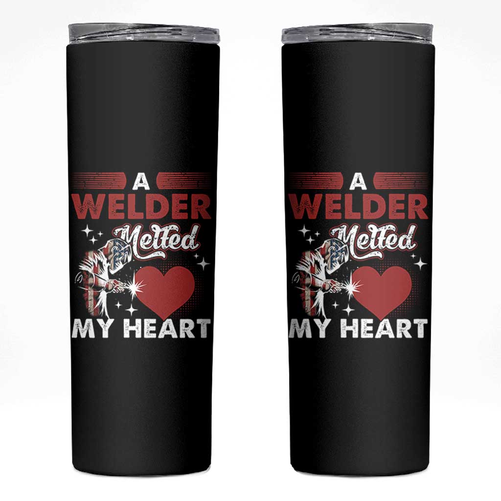 Funny Welding Welder Wife Girlfriend Skinny Tumbler - Wonder Print Shop