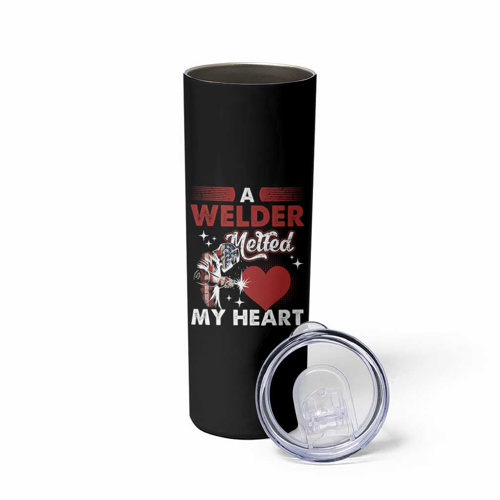 Funny Welding Welder Wife Girlfriend Skinny Tumbler - Wonder Print Shop