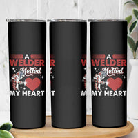 Funny Welding Welder Wife Girlfriend Skinny Tumbler - Wonder Print Shop