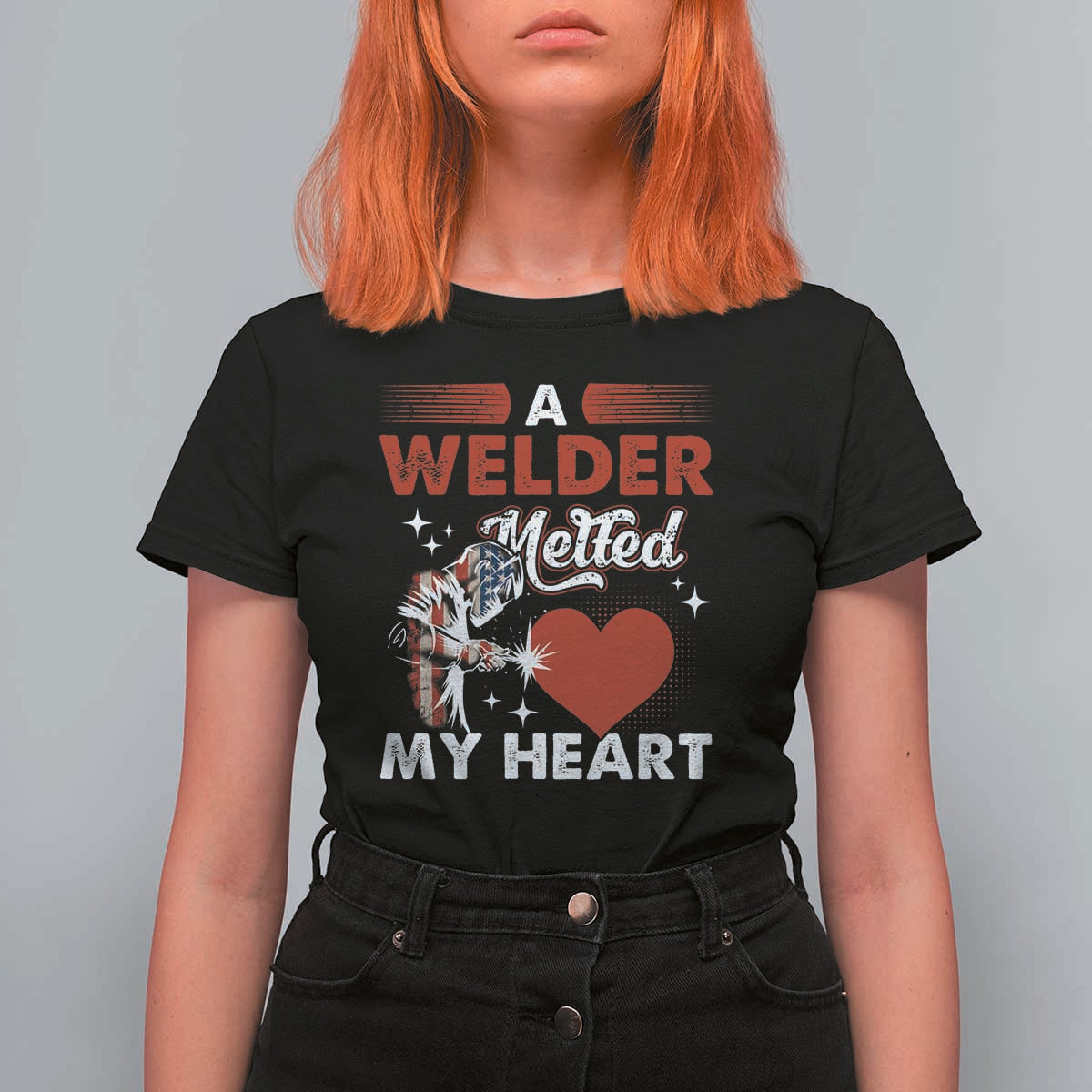 Funny Welding Welder Wife Girlfriend T Shirt For Women - Wonder Print Shop