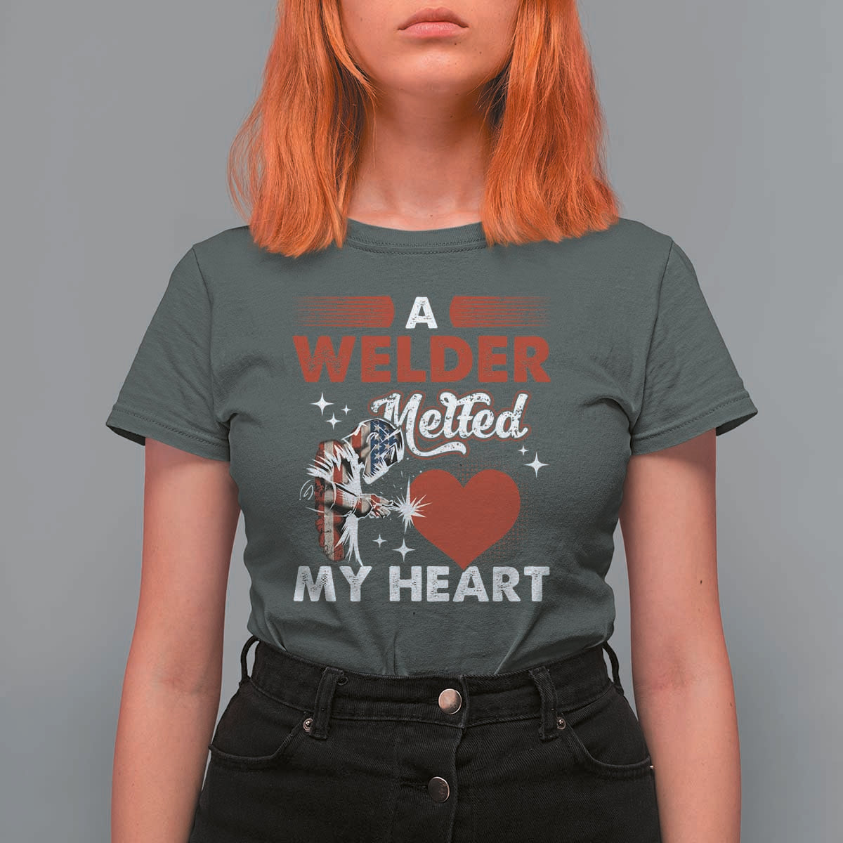 Funny Welding Welder Wife Girlfriend T Shirt For Women - Wonder Print Shop