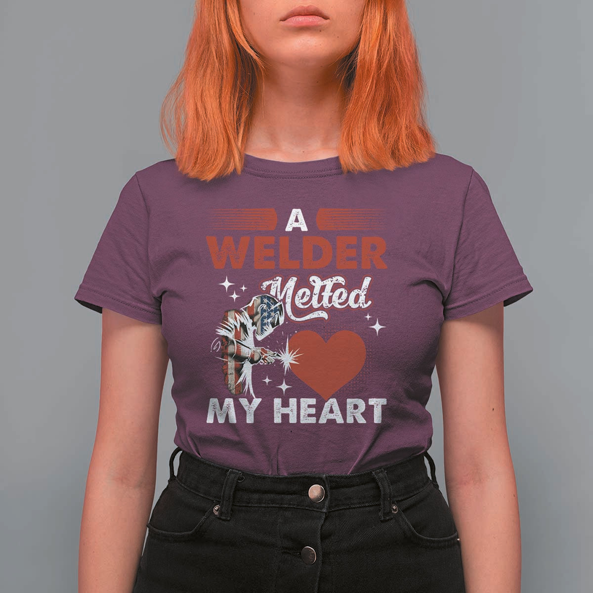 Funny Welding Welder Wife Girlfriend T Shirt For Women - Wonder Print Shop