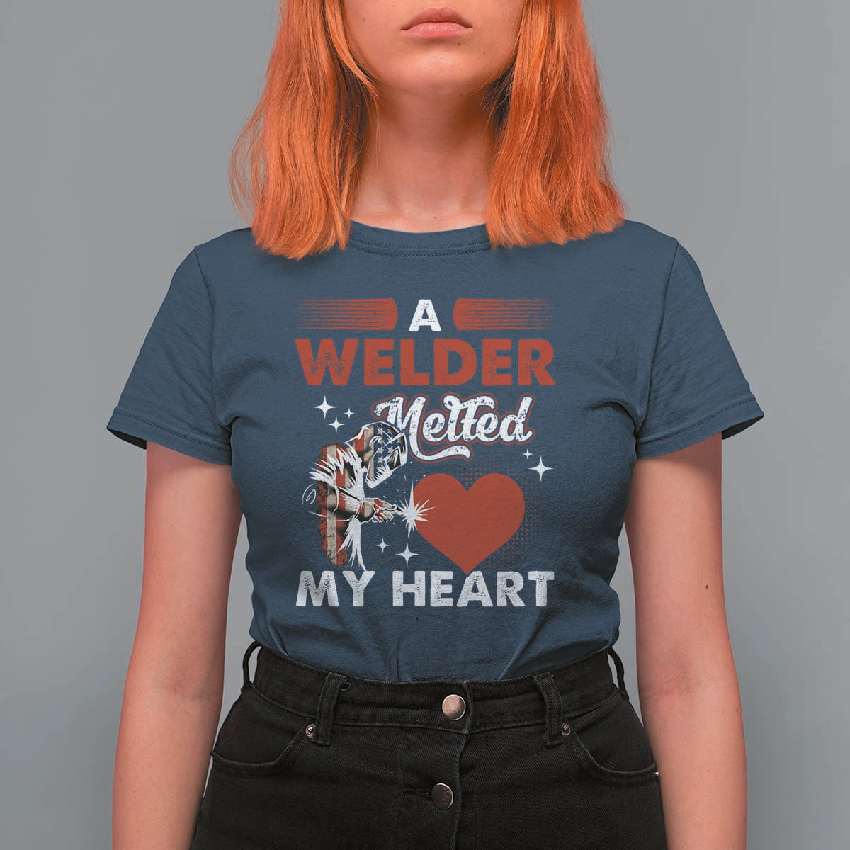 Funny Welding Welder Wife Girlfriend T Shirt For Women - Wonder Print Shop