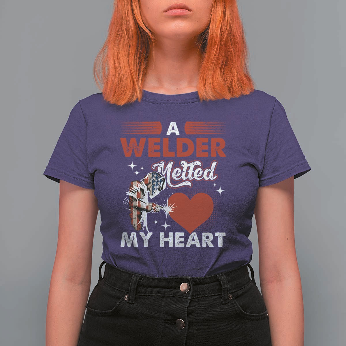 Funny Welding Welder Wife Girlfriend T Shirt For Women - Wonder Print Shop